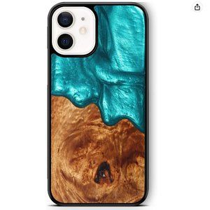 WUDN Slim Resin & Wood Phone Case (Deep Sea Green) Apple iPhone 12 (6.1")